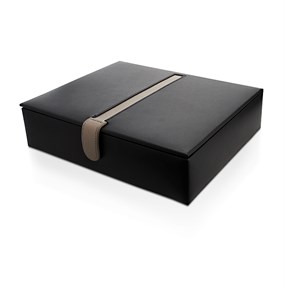 Mele & Co Black Bonded Leather Organiser - A19143