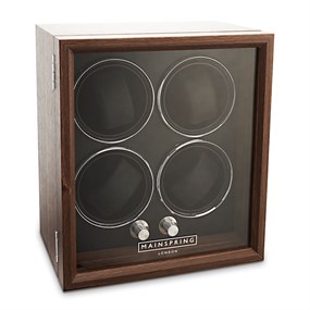 Mainspring Oxford Mahogany Four Watch Winder - A19151