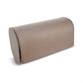 Brown Bonded Leather Travel Double Watch Case - A19173