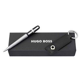 Hugo Boss Ballpoint Pen And Keyring Set - A24129