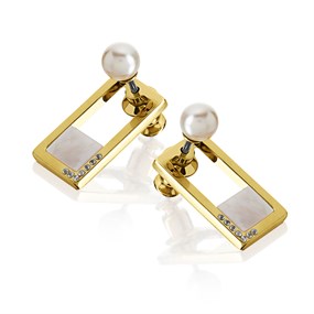 Skagen SKJ1426998 Agnethe Two Tone Stud Earrings - A7138