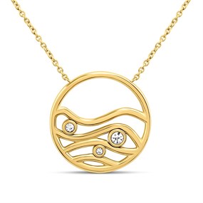 Skagen Kariana Waves Gold-Tone Necklace SKJ1765710 - A7148