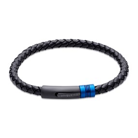 Unique Black Leather Bracelet - A73145