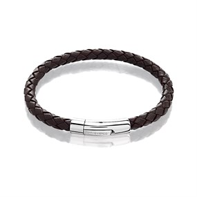 Unique Brown Leather Bracelet - A7396
