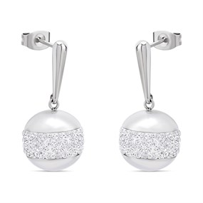 Unique Steel Crystal Earrings - A7407