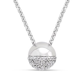 Unique Steel Crystal Necklace - A7418