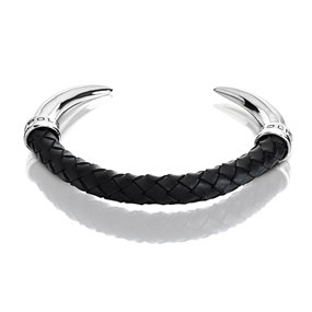 Police PEAGB2211902 Talon Black Leather Bracelet - A98212