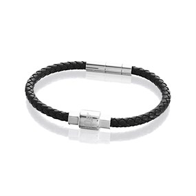 Police PEAGB0001402 Geometric Leather Bracelet - A98233