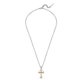 Police PEAGN0036403 Cross Wing Logo Necklace - A98343