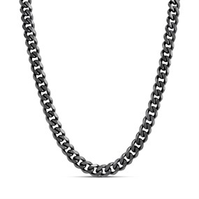 Police PEAGN0011303 DOCILE Gun Metal Tone Cuban Chain Necklace - A98374