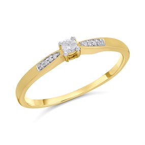18ct Gold Diamond Ring - 10pts - D0407
