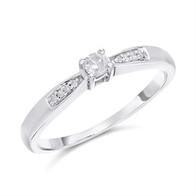 18ct White Gold Diamond Ring - 10pts - D0704