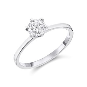 Platinum Diamond Solitaire Engagement Ring - 1/2ct - AGI Certificated - D08117