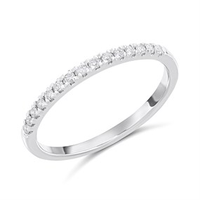 Platinum Bar-Set Diamond Half Eternity Ring - D08164
