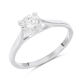Polar Fire Platinum Diamond Solitaire Ring- 1ct (GLI Certificated) - D08166