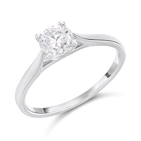 Polar Fire Platinum Diamond Solitaire Ring- 70pts (GLI Certificated) - D08167