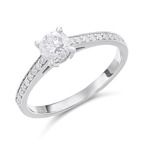 Platinum Single Stone Diamond Ring - 65pts (GLI Certificated) - D08176