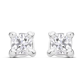 Arctic Circle 9ct White Gold Diamond Solitaire Stud Earrings - 15pts per pair - D3150