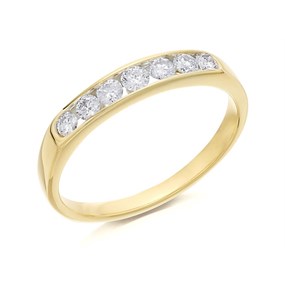 18ct Gold Diamond Half Eternity Ring - 1/3ct - D4216