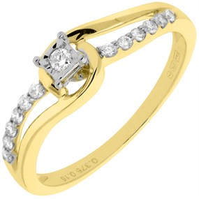 9ct Gold Diamond Engagement Ring - 15pts - D51149