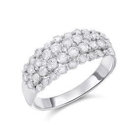 9ct White Gold 1 Carat Diamond Band Ring - D66133