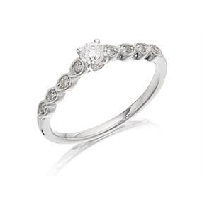 9ct White Gold Diamond Ring - 1/4ct - D71181