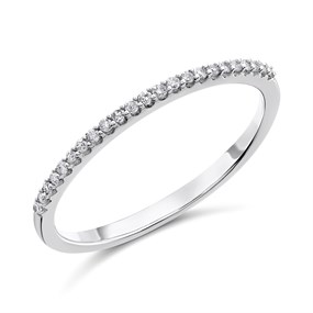 9ct White Gold Diamond Half Eternity Ring - 10pts - D71200