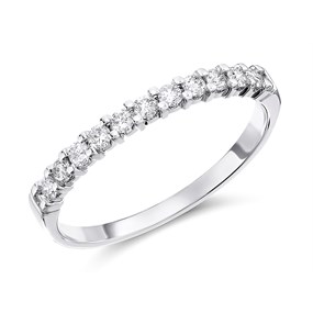 9ct White Gold Diamond Half Eternity Ring - 1/4ct - D71222
