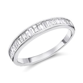 9ct White Gold Diamond Half Eternity Ring - 1/2ct - D72231