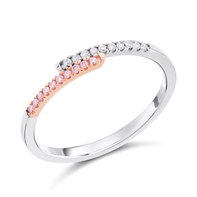 One In A Million 9ct Two Colour Gold Pink Diamond Ring - 10pts - D78902