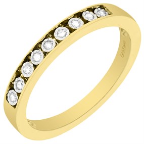 9ct Gold Diamond Half Eternity Ring - 5pts - D80262