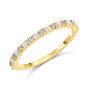 9ct Sapphire And Diamond Eternity Ring - D8124