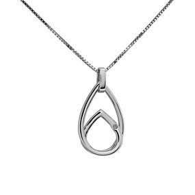 Hot Diamonds DP468 Silver Forever Teardrop Necklace - D9120