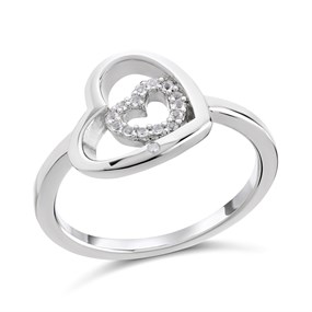 Hot Diamonds DR201 Silver Adorable Encased Ring - D9146
