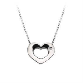 Hot Diamonds DP584 Emerge Silver Heart Necklace - D9155
