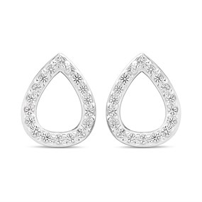 Hot Diamonds Silver Teardrop Stud Earrings - D9173