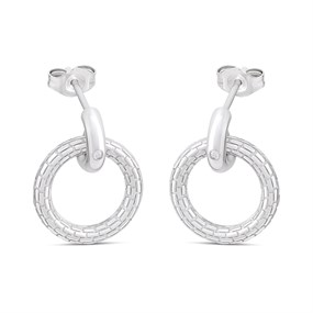 Hot Diamonds Silver Woven Earrings - D9176