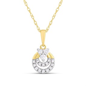 9ct Gold Fancy Diamond Necklace - D95187