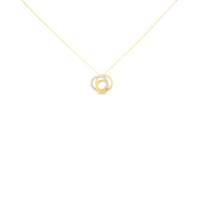 9ct Gold Diamond Open Knot Necklace - 10pts - D97113