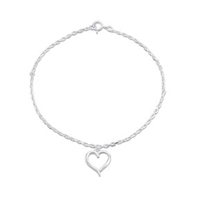 Silver Heart Bracelet - F14179