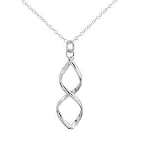 Silver Twist Necklace - F3394
