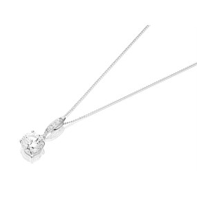 Silver Cubic Zirconia Necklace - F3567