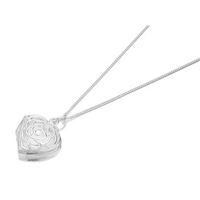 Silver Rose Locket - F4305