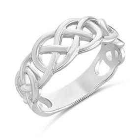 Silver Celtic Knot Filigree Ring - F5534