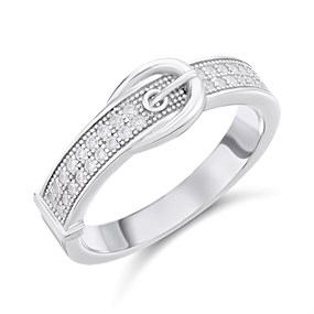Silver Belt Ring - F60108