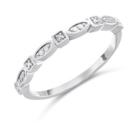 Silver Diamond Eternity Ring - F60129