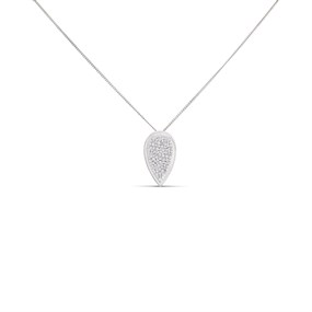 Fiorelli Silver Cubic Zirconia Pave Pear Pendant - F66183