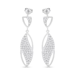 Fiorelli Silver E6217C CZ Marquise Earrings - F66199