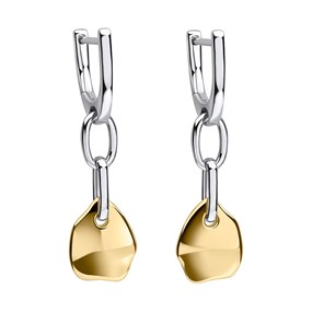 Fiorelli E6375 18ct Gold Plated Organic Pebble Drop Earrings - F66209
