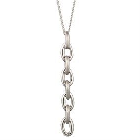 Fiorelli N4474 Platinum Plated Silver Chain Link Necklace - F66213